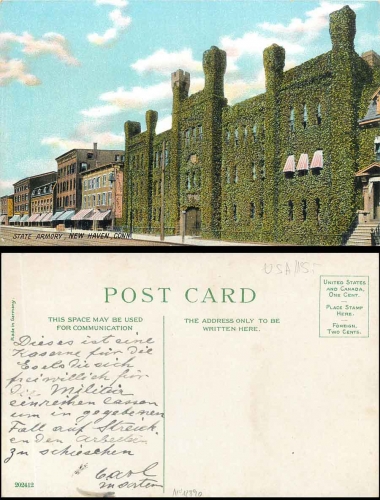 New Haven Connecticut State Armory gebr. ca. 1910
