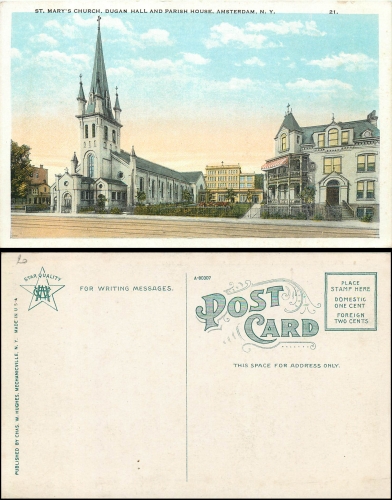 USA New York Amsterdam St.Marys Church Dugan Hall und Parish House *1940