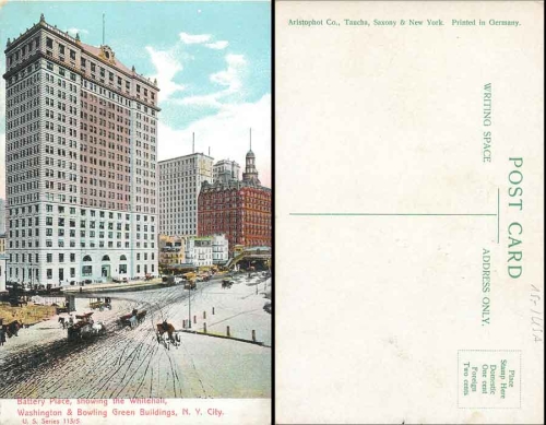 New York City Battery Place Whitehall *ca. 1910