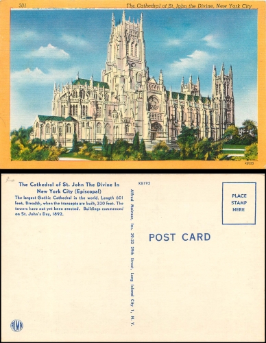 USA New York City Cathedral St. John *ca.1950