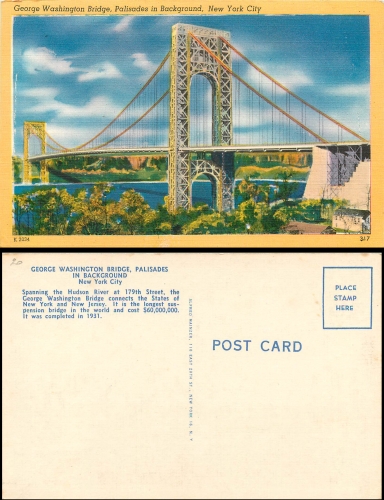 New York City George Washington Bridge *ca.1950