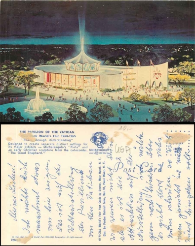 New York Worlds Fair 1964 The Pavilion of the Vaticane