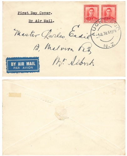 New Zealand FDC o Auckland 1.7.1938