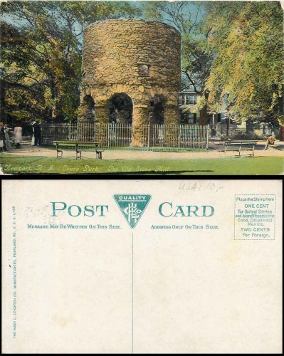 Rhode Island Newport Touro Park Old Stone Mille *ca. 1910