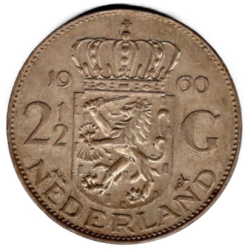 Niederlande 2 1/2 Gulden 1960 Juliana