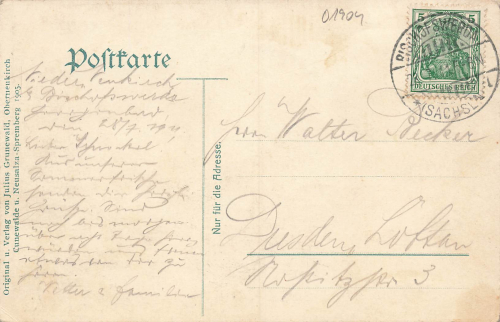 01904 Niederneukirch Lausitz Schule Sanatorium o 1911