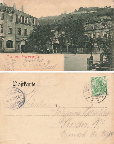 Niederpoyritz Dresden Oberer Gasthof o 1909