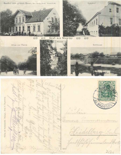 39291 Niegripp bei Burg Gasthof o 9.2.1914