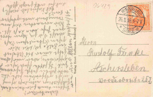 06429 Nienburg Saale Ernst Hoffmann Conditorei und Cafe o 1916