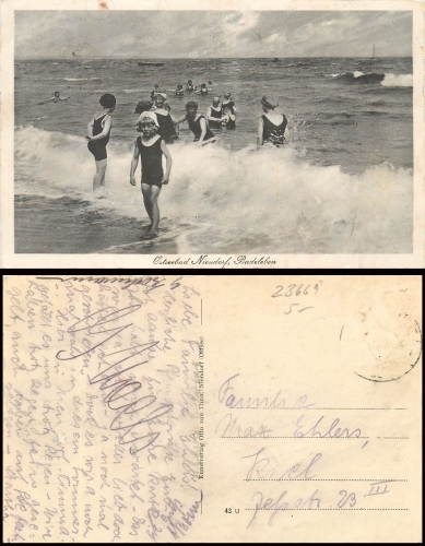 Ostseebad Niendorf Badeleben o ca.1940