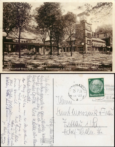 Nienstedten Hamburg Elbschloss brewery bar 29.7.1934