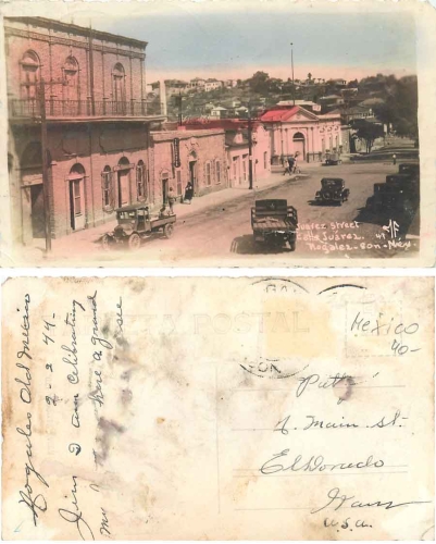 Nogalez Juarez Street Mexiko gebr. 2.2.1944