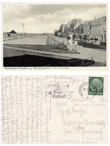 26548 Norderney Kurpromenade mit Tennisplätzen o 10.8.1939