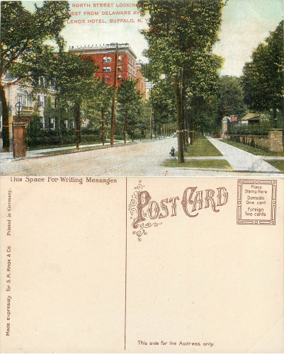 Buffalo N.Y. Lenox Hotel Nordh Street *ca.1910