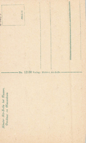 01683 Alt-Zella Nossen Denkmal im Mausoleum * um 1920