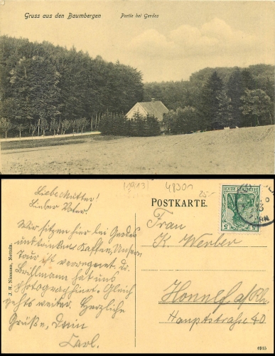 Nottuln Baumbergen Partie bei Gerdes o 1913