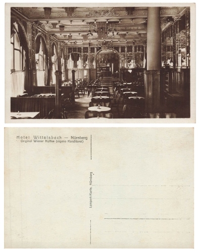 Nuremberg Hotel Wittelsbach Original Viennese Coffee * approx. 1930