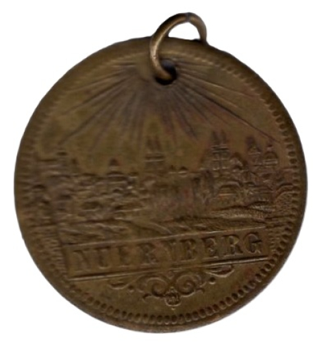 Nürnberg Jeton um 1890 Revers Kaiser Wilhelm II