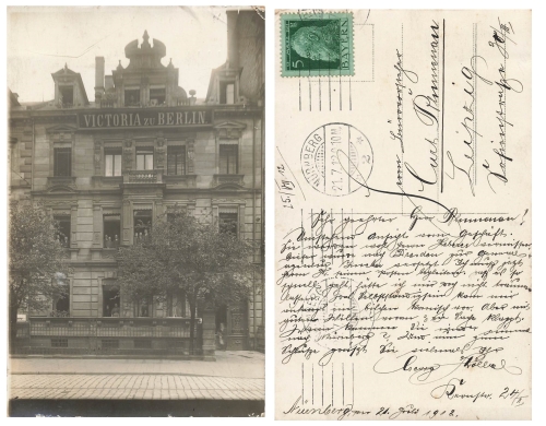 Nuremberg Kernstrasse 24 / II Victoria zu Berlin Echtfoto-AK o July 21, 1912