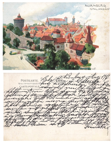 Nuremberg artist card Franz Schmidt gebr. circa 1911