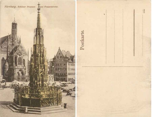 Nürnberg, Schöner Brunnen Frauenkirche * ca. 1920