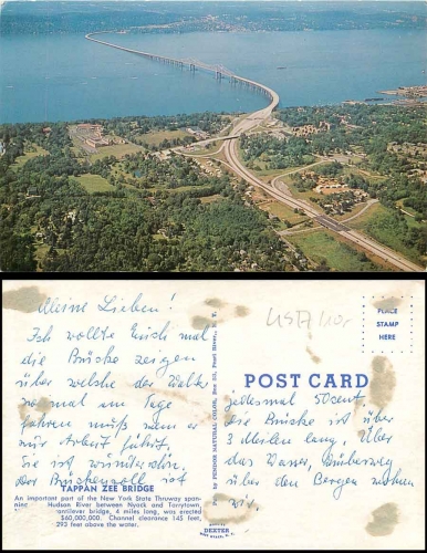 Nyack New York Tarrytown Tappan Zee Bridge gebr. ca. 1960