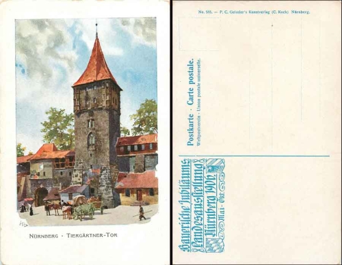 Nuremberg Bavarian State Exhibition artist card Heinrich Kley *1906