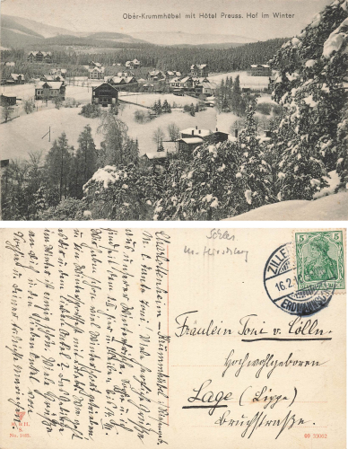 Ober Krummhuebel Schlesien Hotel Preussischer Hof  Karpacz o 1910
