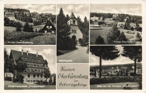 01773 Oberbaerenburg Erzgebirge Mehrbildkarte * 1957
