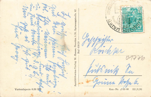 01773 Oberbaerenburg Erzgebirge o 1960