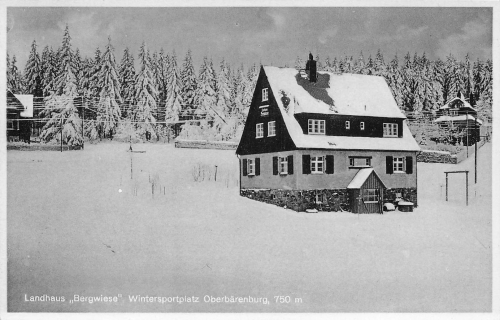 01773 Oberbaerenburg Erzgebirge Landhaus Bergwiese gebraucht 1935