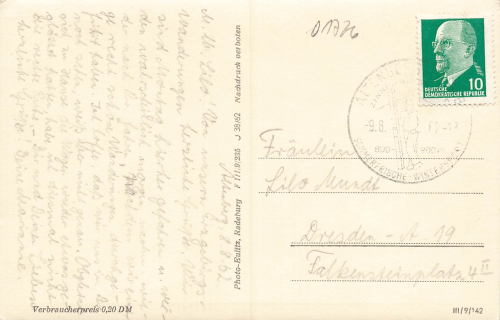 01773 Oberbaerenburg Erzgebirge vom Kleinen Echo o 1962