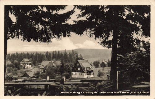 01773 Oberbärenburg Erzgebirge vom FDGB Heim Neues Leben * 1956