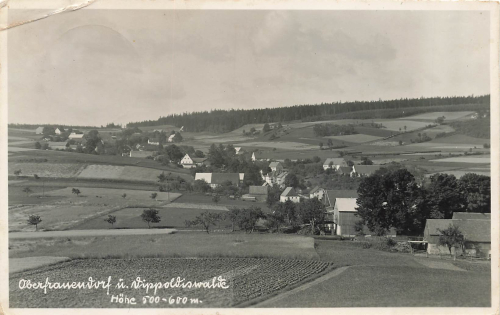 Oberfrauendorf Glashuette Landpoststempel Oberfrauendorf via Dippoldiswalde o 1936