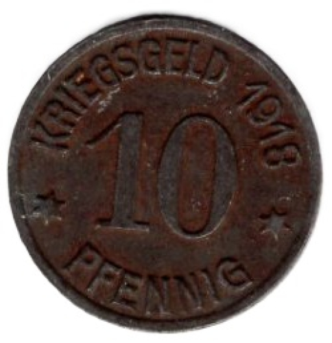 Oberglogau Głogówek War money 10 pfennigs 1918 Poland Silesia