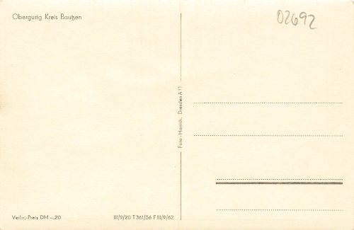02692 Obergurig Oberlausitz * 1956 Hanich Verlag