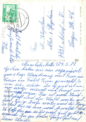 Oberhain Thüringen o 1979