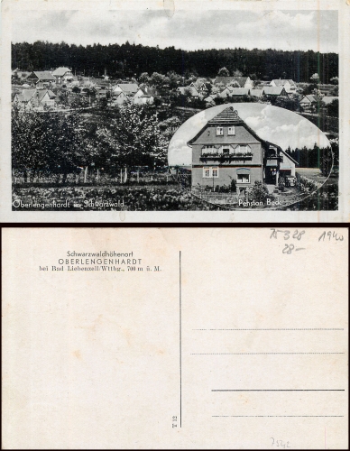 75328 Oberlengenhardt Schomberg Pension Beck * ca. 1940