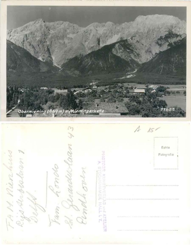 Obermieming Tirol gebr. ca. 1930