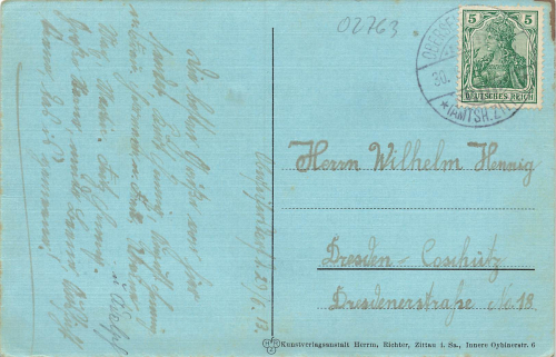 02763 Oberseifersdorf neue Schule o 1913