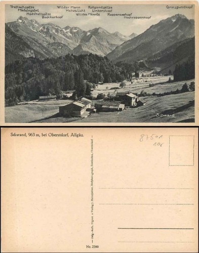 87561 Schwand bei Oberstdorf * ca. 1920