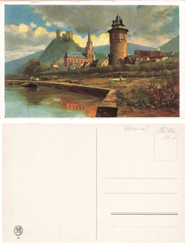55430 Oberwesel Artist card H. Hoffmann * ca.1920