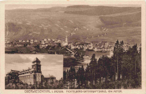 Oberwiesenthal Fichtelberg Unterkunftshaus * um 1920