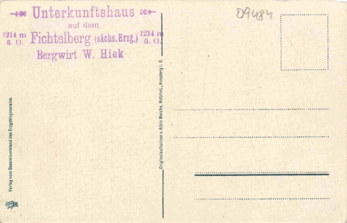 Oberwiesenthal Fichtelberg Unterkunftshaus * um 1920