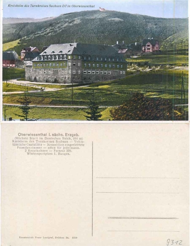 Oberwiesenthal district home of the Turnkreis Sachsen DT * approx. 1930