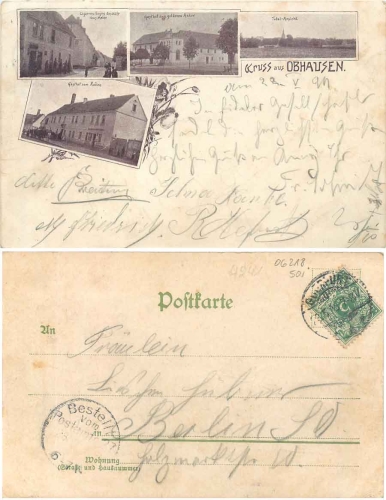06218 Obhausen Gasthof Saalkreis o 23.5.1898