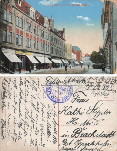 16248 Oderberg Hauptstrasse Feldpost April 16, 1916 ​​​​​​​