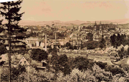 Oelsnitz Vogtland Totalansicht * um 1962