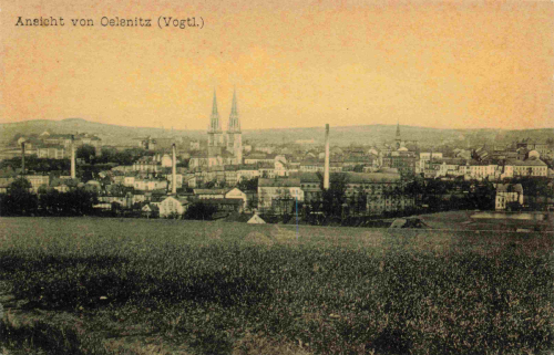 Oelsnitz Vogtland Totalansicht * um 1910