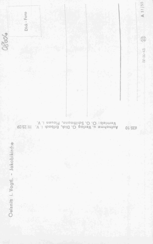 Oelsnitz Vogtland Jakobikirche * 1955